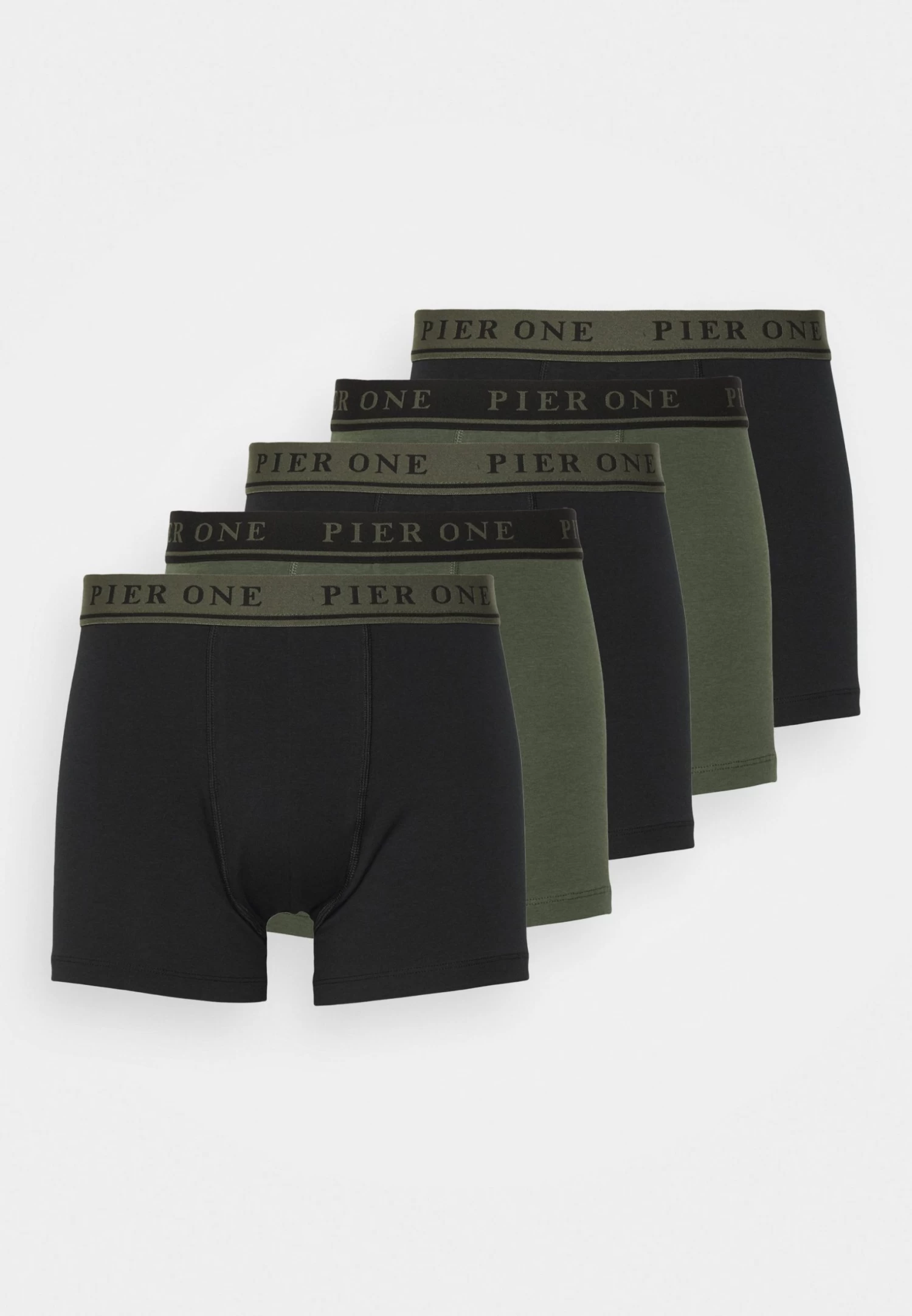 Pier One 5 Pack - Culotte -Black/Khaki 3 Pier One 5 Pack - Culotte -Black/Khaki