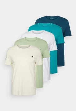 Pier One 5 Pack - Camiseta Básica - White/Blue/Stone -Tienda De Hombres Con Estilo 00fec76a23194020b0f0894c5c8fb3e1