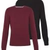 Pier One 2 Pack- Jersey De Punto - Black/Bordeaux -Tienda De Hombres Con Estilo 0560ab89afbf4b329d7f552a3e377cae