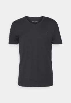 Pier One V Neck Bird Tonal 3 Pack - Camiseta Básica - Light Brown/White/Dark Blue -Tienda De Hombres Con Estilo 16dbb85cde8744eb9c849392873d7433