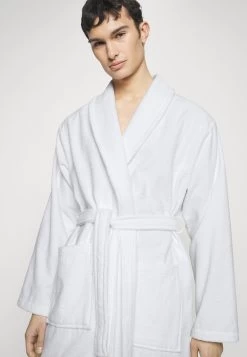 Pier One Shawl Towel Bathrobe - Albornoz - White -Tienda De Hombres Con Estilo 1750537fe5284a27957b17c8aded1f98