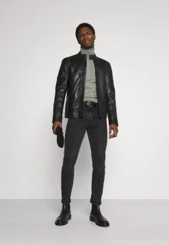 Pier One 2 Pack - Basic Turtleneck - Jersey De Punto - Black/Mottled Light Grey