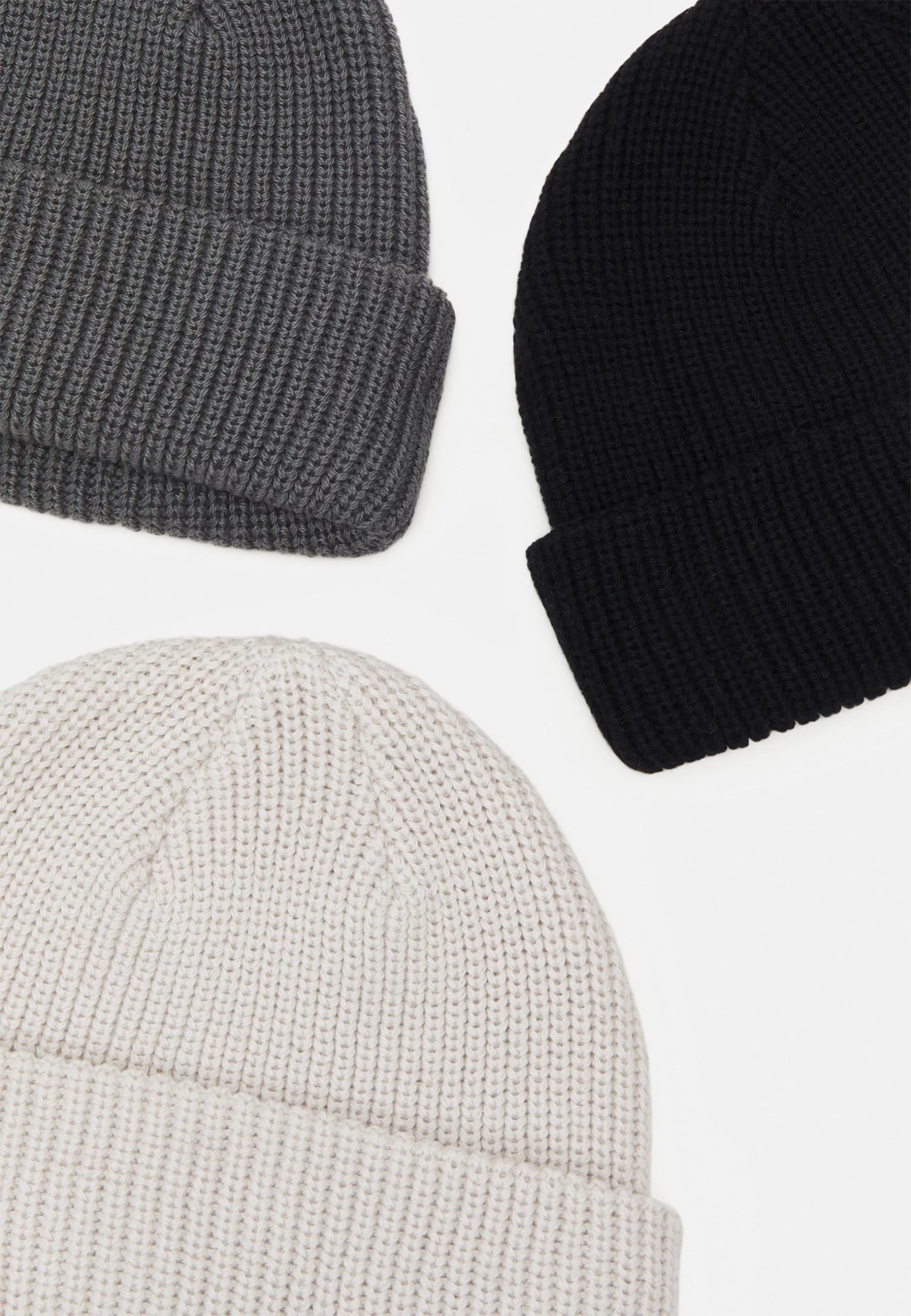 Pier One Unisex 3 Pack - Gorro - Black/Dark Grey/Off-White/ 5 Pier One Unisex 3 Pack - Gorro - Black/Dark Grey/Off-White/ - Imagen 3