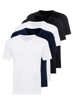 Pier One 5 Pack - Camiseta Básica - White/Blue/Black -Tienda De Hombres Con Estilo 2819a515ceaa41a7b996144dea7390c3