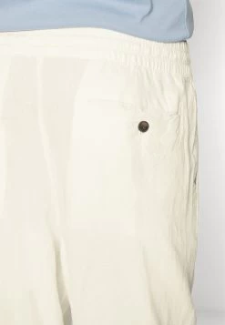 Pier One Drawcord Trousers Linen Blend - Pantalones - White -Tienda De Hombres Con Estilo 29249133ad174a51bb991d8322ba3448