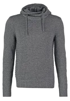 Pier One Jersey Con Capucha - Dark Grey Melange -Tienda De Hombres Con Estilo 2af312661e0e42778e45096e6e3f8763