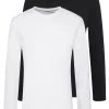 Pier One 2 Pack - Camiseta De Manga Larga - White/Black -Tienda De Hombres Con Estilo 30d4861e0df5455eb344f1808167da2c