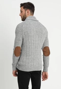 Pier One Chaqueta De Punto - Mottled Dark Grey -Tienda De Hombres Con Estilo 3374bc5b15c34532a3a61fa1517a3ccc