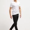 Pier One 2 Pack - Camiseta Básica - White/Black -Tienda De Hombres Con Estilo 357bed3643804e7e9b61006712661f33