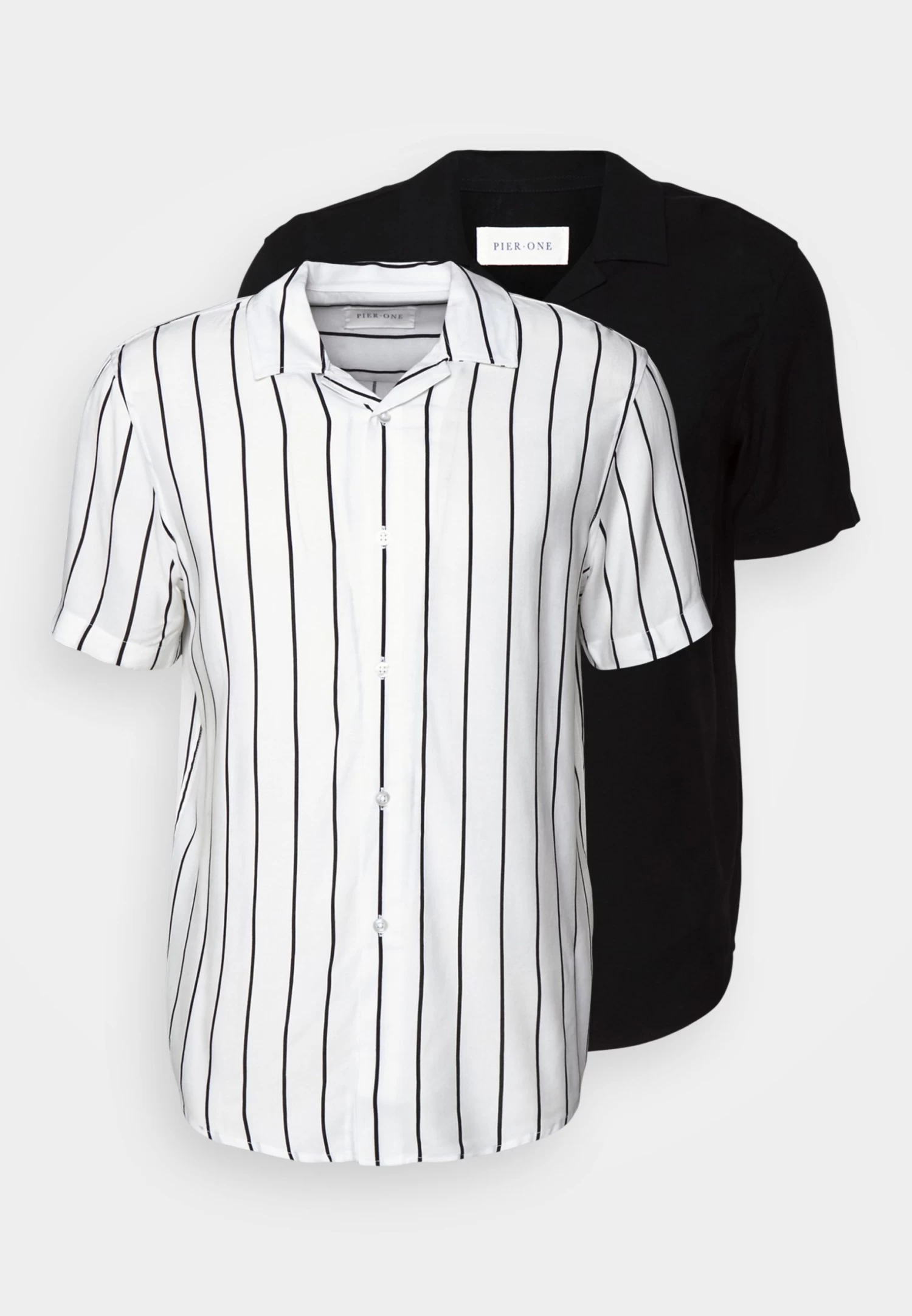 Pier One 2 Pack - Camisa - Black/White 12 Pier One 2 Pack - Camisa - Black/White - Imagen 10
