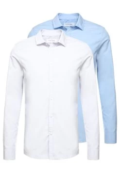 Pier One 2 Pack - Camisa Elegante - White/Light Blue -Tienda De Hombres Con Estilo 4b52fa03446946f6b2cc1994aeb765da