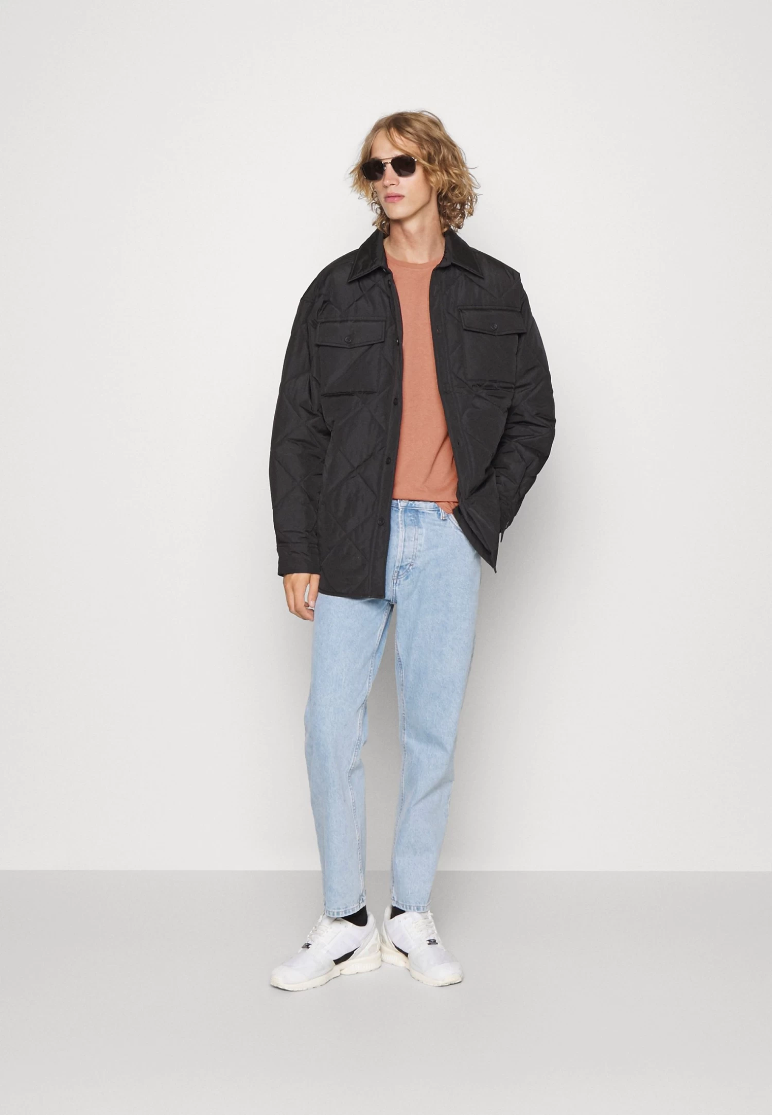 Pier One 5 Pack - Camiseta Básica - Stone/Blue/Mottled Light Grey - 3 Pier One 5 Pack - Camiseta Básica - Stone/Blue/Mottled Light Grey -