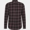 Pier One Camisa - Mottled Dark Grey / Bordeaux -Tienda De Hombres Con Estilo 4f9ac067f5604d39acaa83e7a840259c