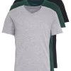 Pier One 3 Pack- Camiseta Básica - Black, Grey, Green -Tienda De Hombres Con Estilo 52134d96565747c2b7ae7569c6f97bb0