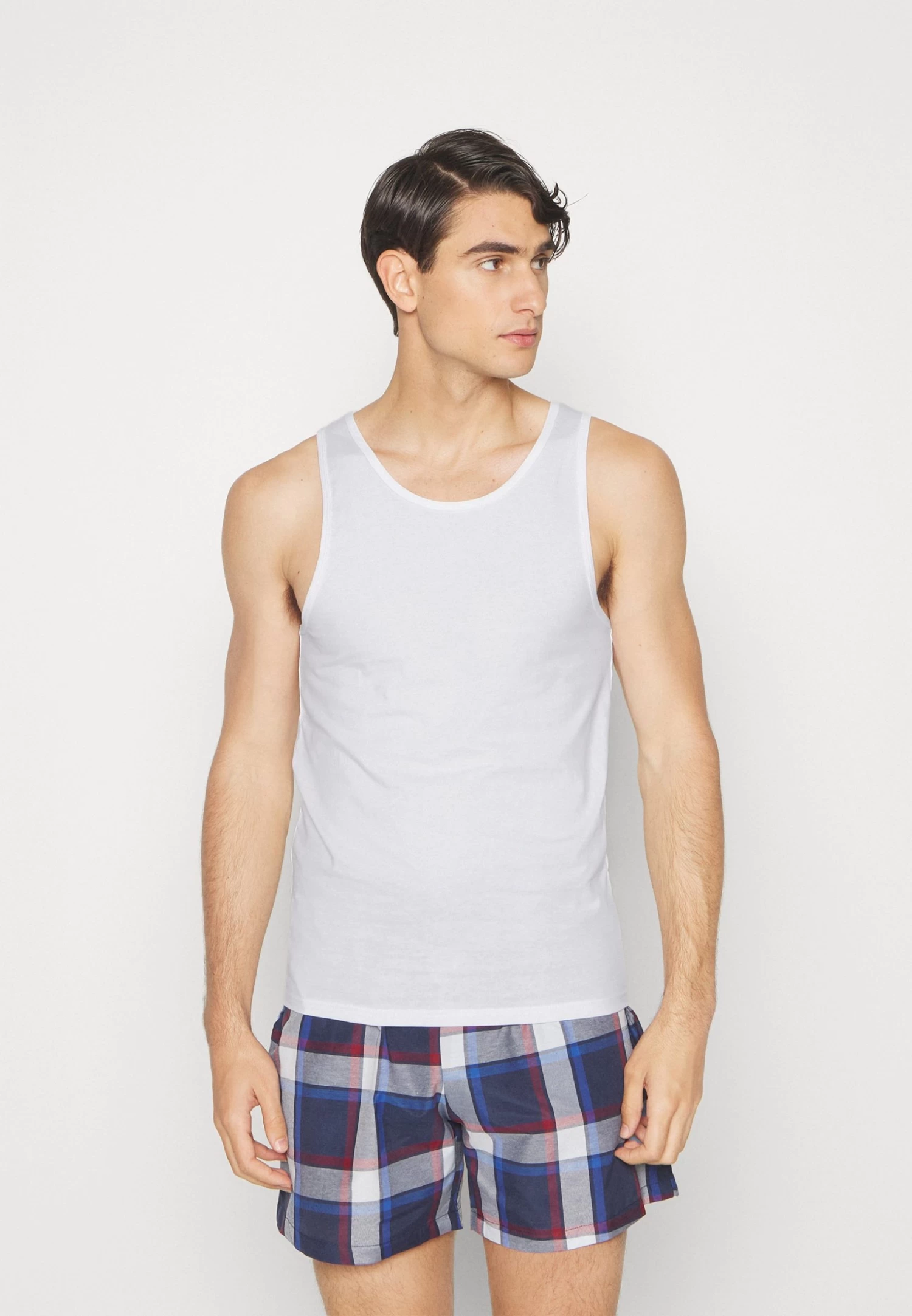 Pier One Rib Vestlue - Camiseta Interior - Grey/White/Blue 6 Pier One Rib Vestlue - Camiseta Interior - Grey/White/Blue - Imagen 4