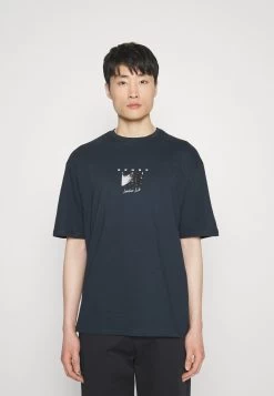 Pier One Sense Tee- Camiseta Estampada - Dark Blue