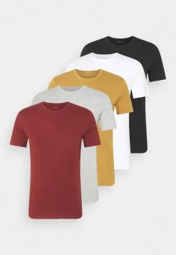 Pier One 5 Pack - Camiseta Básica - Brown/White/Black -Tienda De Hombres Con Estilo 5678841ae5a9410890b230c08f47da25