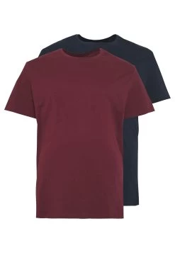 Pier One 2 Pack - Camiseta Básica - Dark Blue/Bordeaux -Tienda De Hombres Con Estilo 5ca9e549eb7442b1ada1ae81856f1fde
