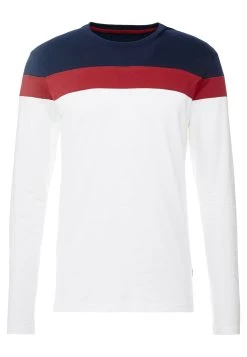 Pier One Camiseta De Manga Larga - Offwhite/Dark Blue -Tienda De Hombres Con Estilo 63ae9e8cee0e4fb9a5cbf2e242232e72
