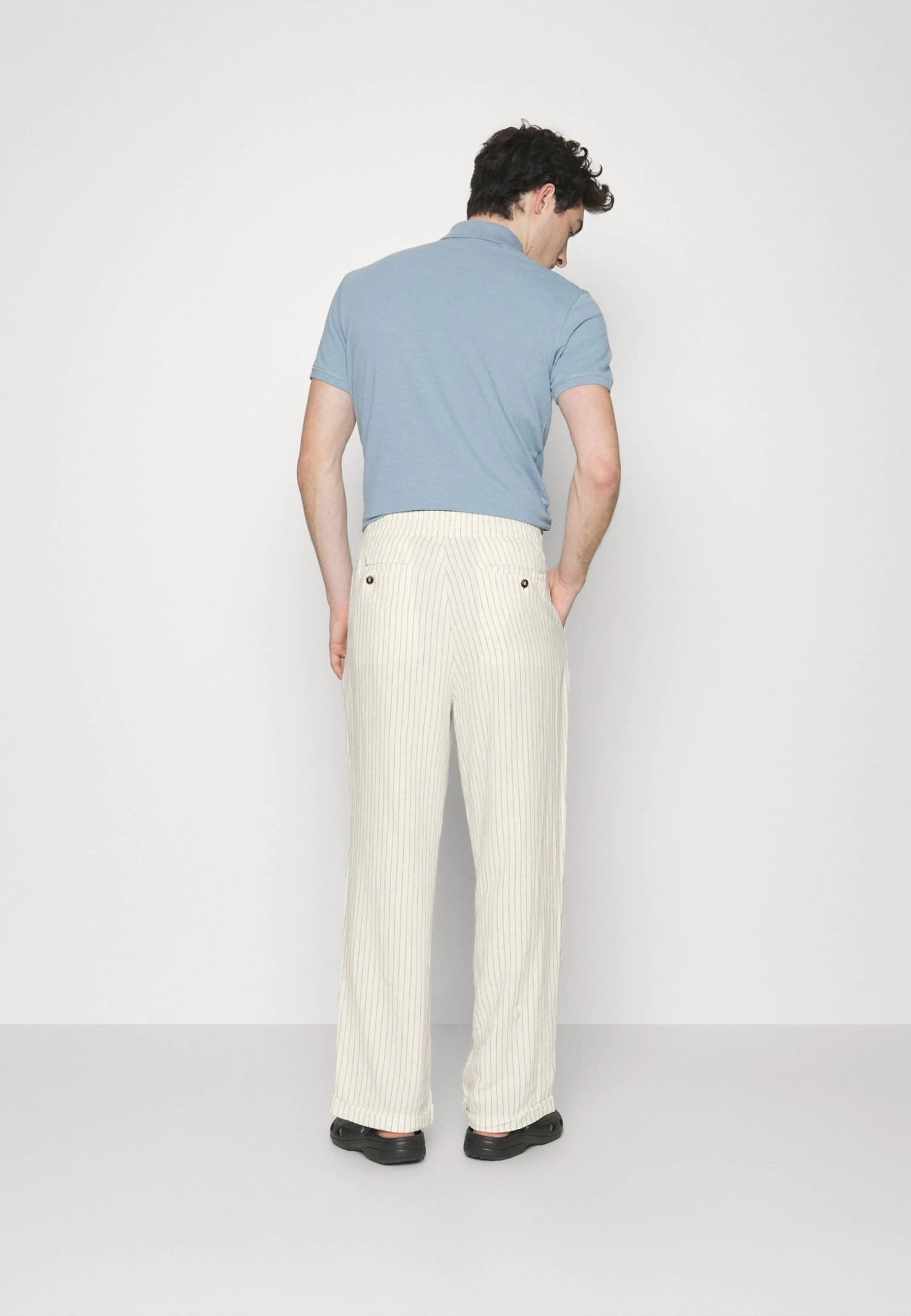 Pier One Drawcord Trousers Linen Blend - Pantalones - Off-White 5 Pier One Drawcord Trousers Linen Blend - Pantalones - Off-White - Imagen 3