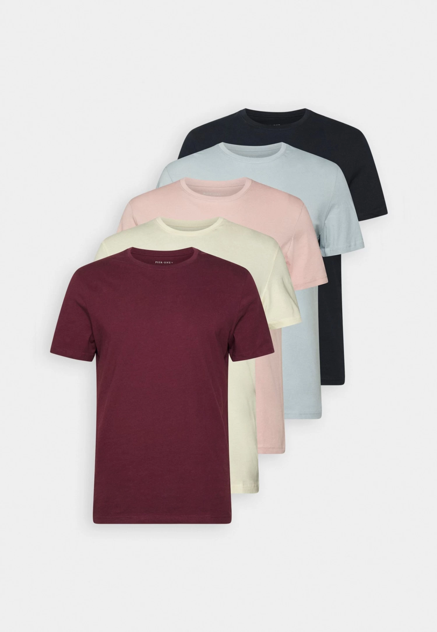 Pier One 5 Pack - Camiseta Básica - Dark Blue/Pink/Off-White 10 Pier One 5 Pack - Camiseta Básica - Dark Blue/Pink/Off-White - Imagen 8