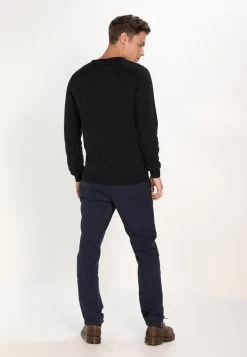 Pier One Basic Crewneck - Jersey De Punto - Black -Tienda De Hombres Con Estilo 67feb9b1cee14abc863487c2b05bb82a