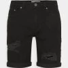 Pier One Shorts Vaqueros - Black -Tienda De Hombres Con Estilo 6a5f776f052149fab21c0f7a06b3f55c