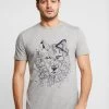 Pier One Camiseta Estampada - Mottled Grey -Tienda De Hombres Con Estilo 6b2a5d35469c4e41b5b31108b481ad55