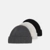 Pier One Unisex 3 Pack - Gorro - Black/Dark Grey/Off-White/ 2 Pier One Unisex 3 Pack - Gorro - Black/Dark Grey/Off-White/ -Tienda De Hombres Con Estilo 6ff45e637c064289bc89bdd981008db1