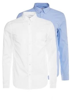 Pier One 2 Pack - Camisa Elegante - White/Light Blue -Tienda De Hombres Con Estilo 71d6edb91cac4bc5aa9b2a07563069b2