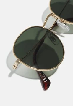 Pier One Unisex - Gafas De Sol - Gold-Coloured/Green -Tienda De Hombres Con Estilo 757cc522f0d64d40943756228eeb0e2f