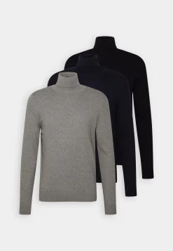 Pier One 3 Pack - Jersey De Punto - Dark Blue/Black/Grey -Tienda De Hombres Con Estilo 767b70ef4efb42c0b17573a8636850ba