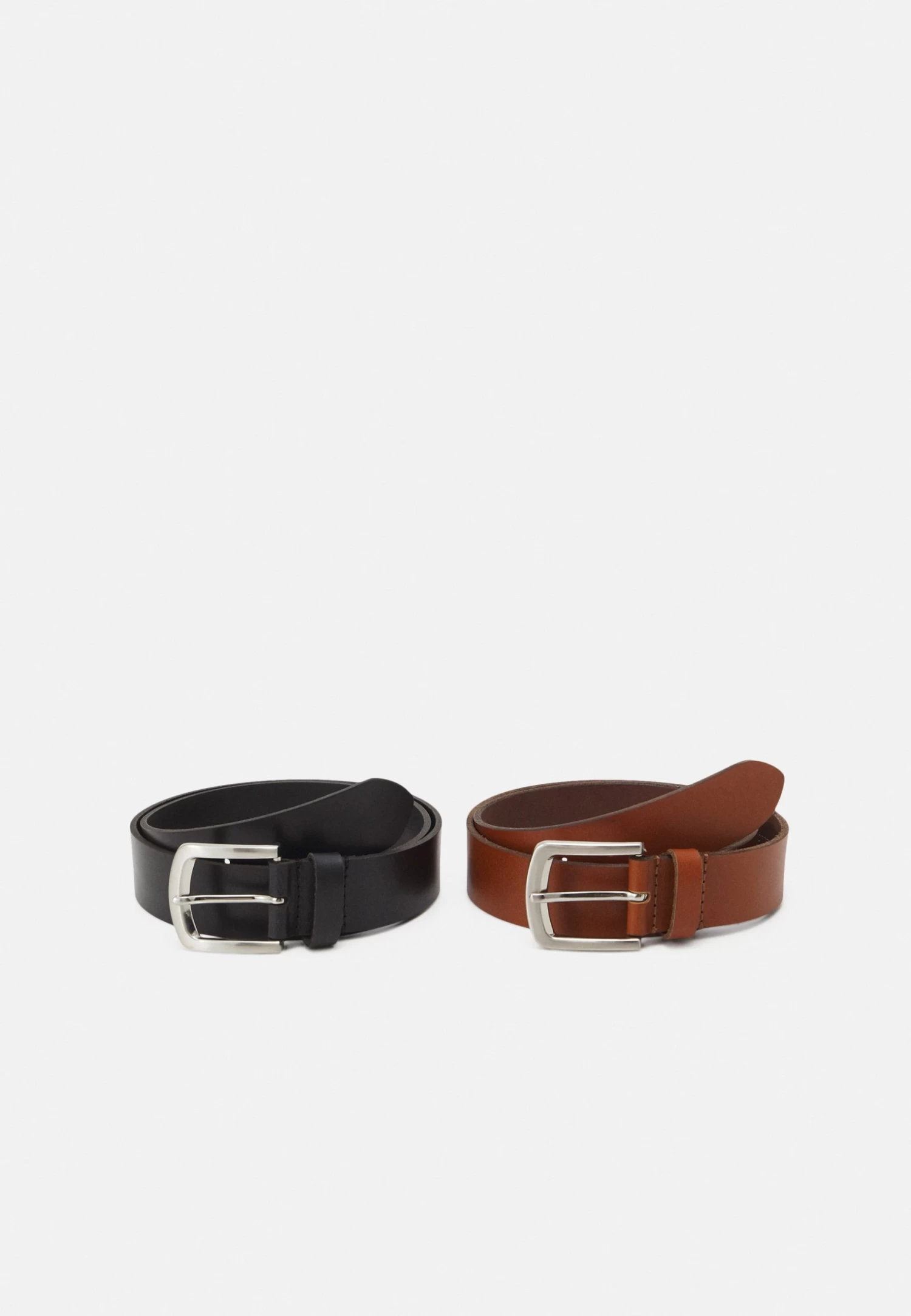 Pier One Leather 2 Pack - Cinturón - Cognac/Black 3 Pier One Leather 2 Pack - Cinturón - Cognac/Black
