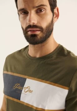 Pier One Camiseta Estampada - Olive -Tienda De Hombres Con Estilo 78fb012c77e5432484f19699c4dbf9ae