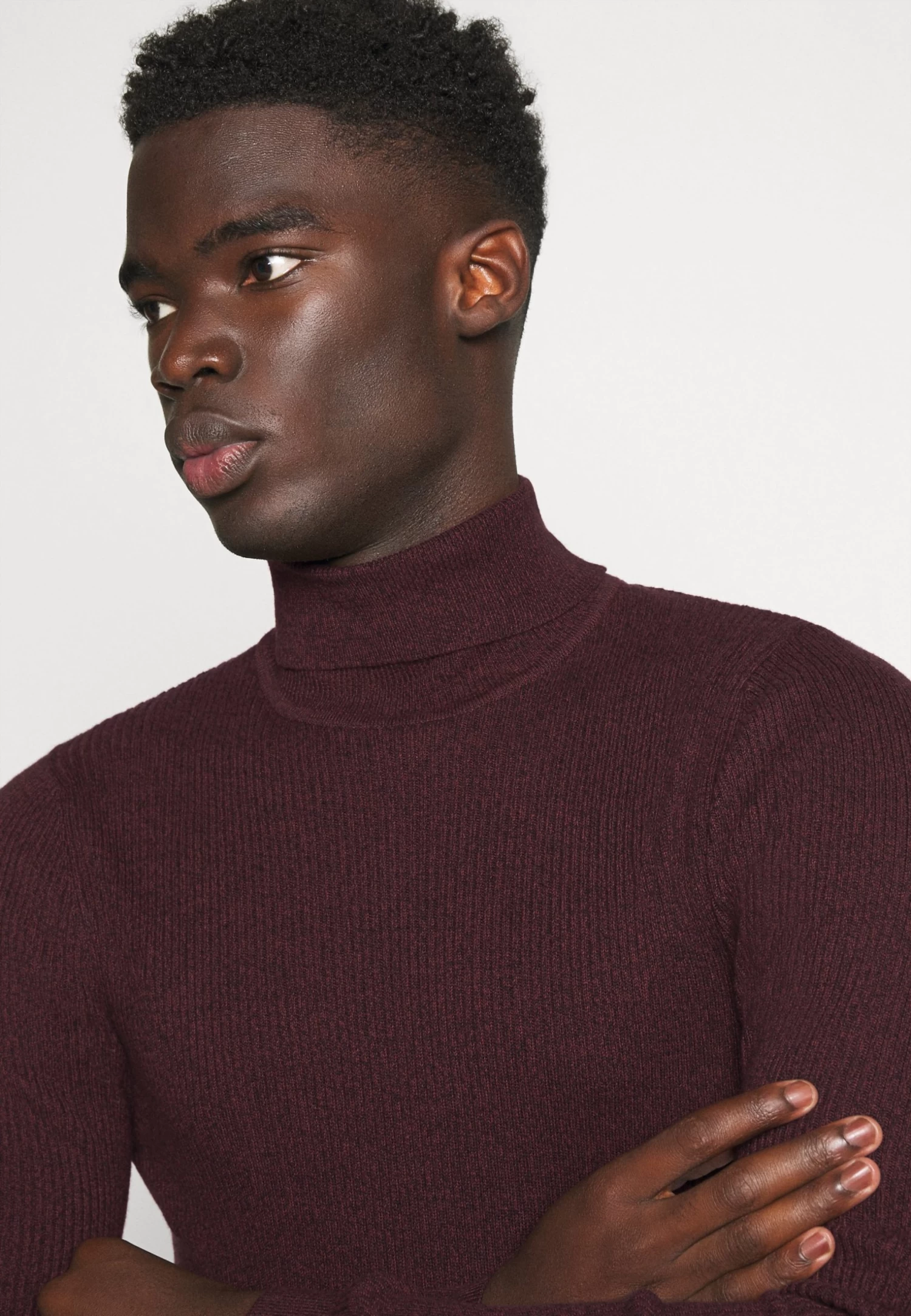 Pier One Muscle Fit Turtle - Jersey De Punto - Mottled Bordeaux 6 Pier One Muscle Fit Turtle - Jersey De Punto - Mottled Bordeaux - Imagen 4