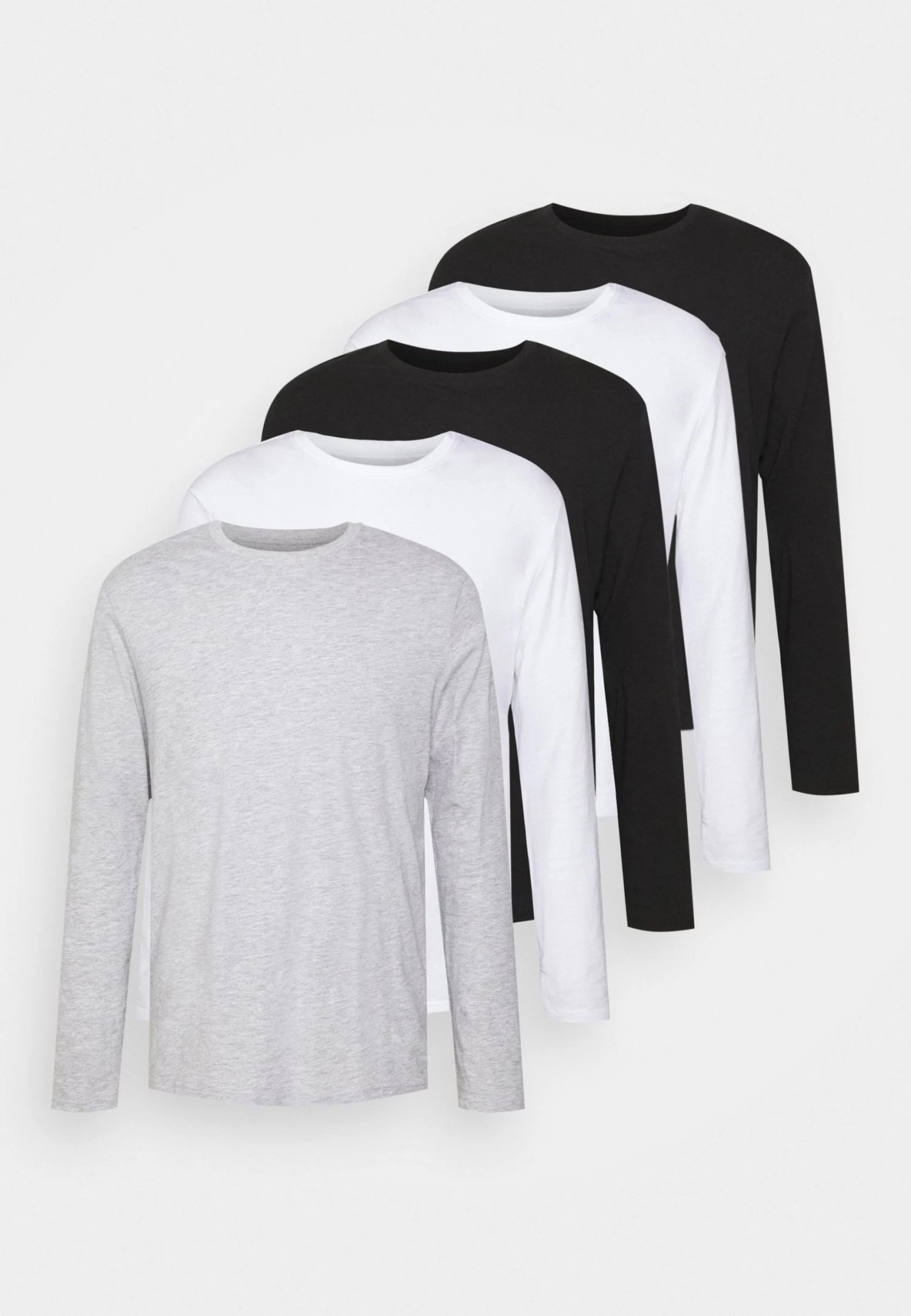Pier One 5 Pack - Camiseta De Manga Larga - Light Grey/White/Black 9 Pier One 5 Pack - Camiseta De Manga Larga - Light Grey/White/Black - Imagen 7