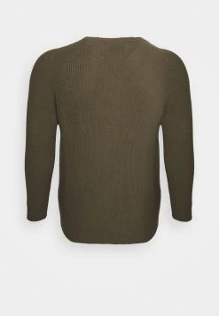 Pier One Big Stitch Mix Crewneck - Jersey De Punto - Olive -Tienda De Hombres Con Estilo 8ff1a2b4a2d14a1fb59c01dd046be041