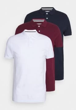 Pier One 3 Pack - Polo - Bordeaux/White/Dark Blue -Tienda De Hombres Con Estilo 919efcdef1fb44a8aad58897d4dff9e4