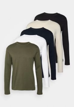 Pier One 5 Pack - Camiseta De Manga Larga - Blue/White/Beige/Olive -Tienda De Hombres Con Estilo 946c941ae0e947a999397bec98f5181f