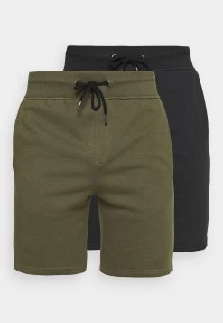 Pier One 2 Pack - Shorts - Black/Olive -Tienda De Hombres Con Estilo 97446a5d1f4444a39e0756e4edaa81f0