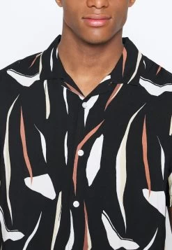 Pier One Contemporary Art Regular Resort- Camisa - Black -Tienda De Hombres Con Estilo 9cc8484a4d5c4ff584b6f35c37652f45