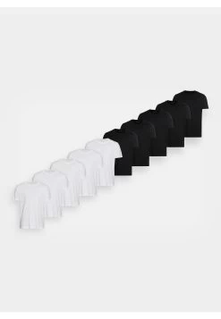Pier One 10 Pack - Camiseta Básica - White/Black -Tienda De Hombres Con Estilo a47858ffbc3a4fd8908751110de7e4fb