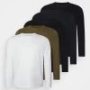 Pier One 5 Pack - Camiseta De Manga Larga - Dark Green/Mottled Grey/White -Tienda De Hombres Con Estilo a9d6d041136a4667b6067e6c5f35c870