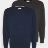 Pier One 2 Pack - Jersey De Punto - Dark Blue/Mottled Dark Grey -Tienda De Hombres Con Estilo aa81430457c1486894ee5ccc4e0fa19c