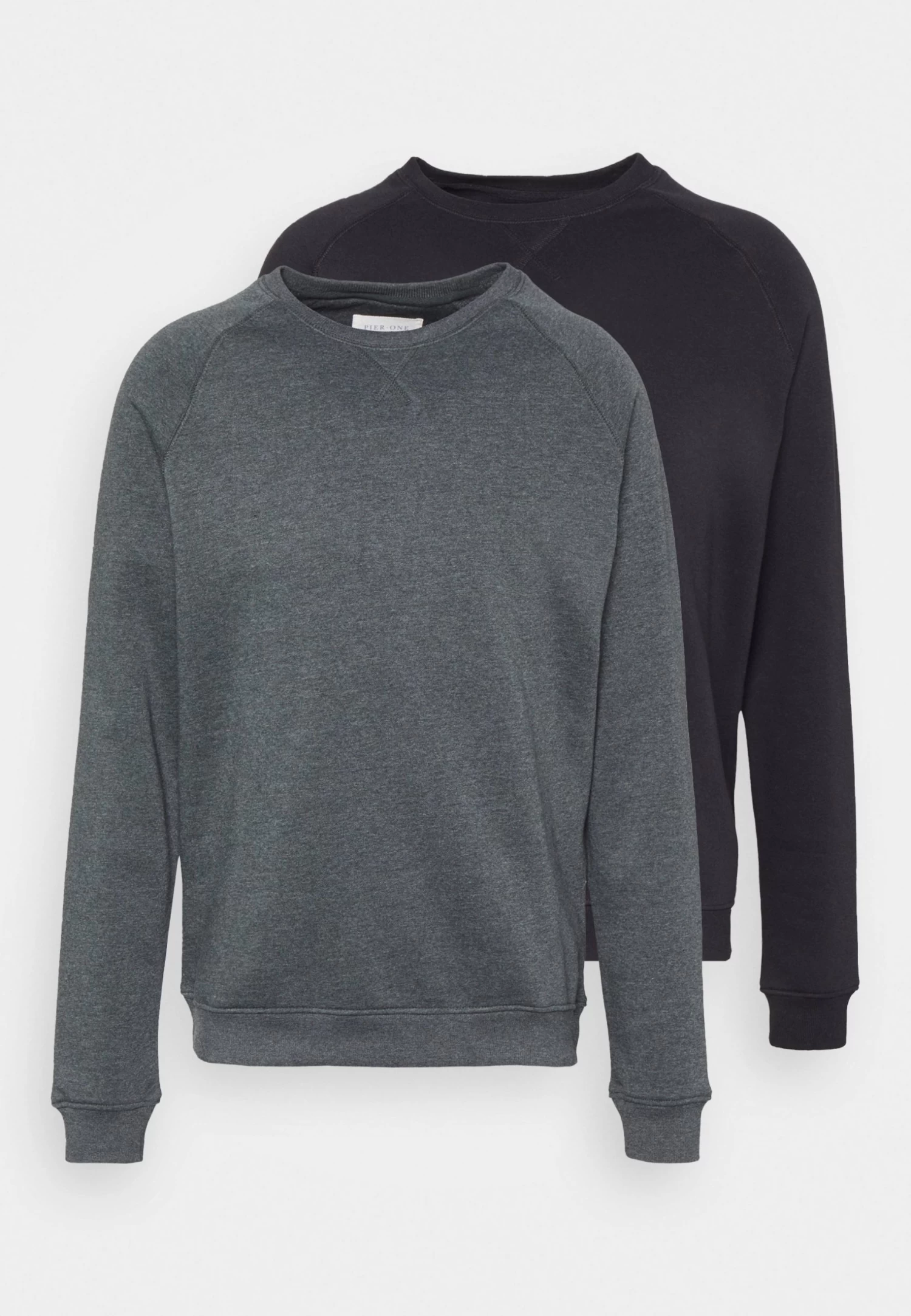 Pier One 2 Pack - Sudadera - Black/Mottled Dark Grey 3 Pier One 2 Pack - Sudadera - Black/Mottled Dark Grey