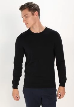 Pier One Basic Crewneck - Jersey De Punto - Black