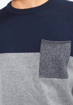 Pier One Jersey De Punto - Mottled Grey/Dark Blue -Tienda De Hombres Con Estilo b51d28df5cec40f7a79a845aa9bf0c6b