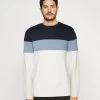 Pier One Sudadera - Blue/Off-White/Grey -Tienda De Hombres Con Estilo b65c4c29a1f24fc3a7229615c3239efb