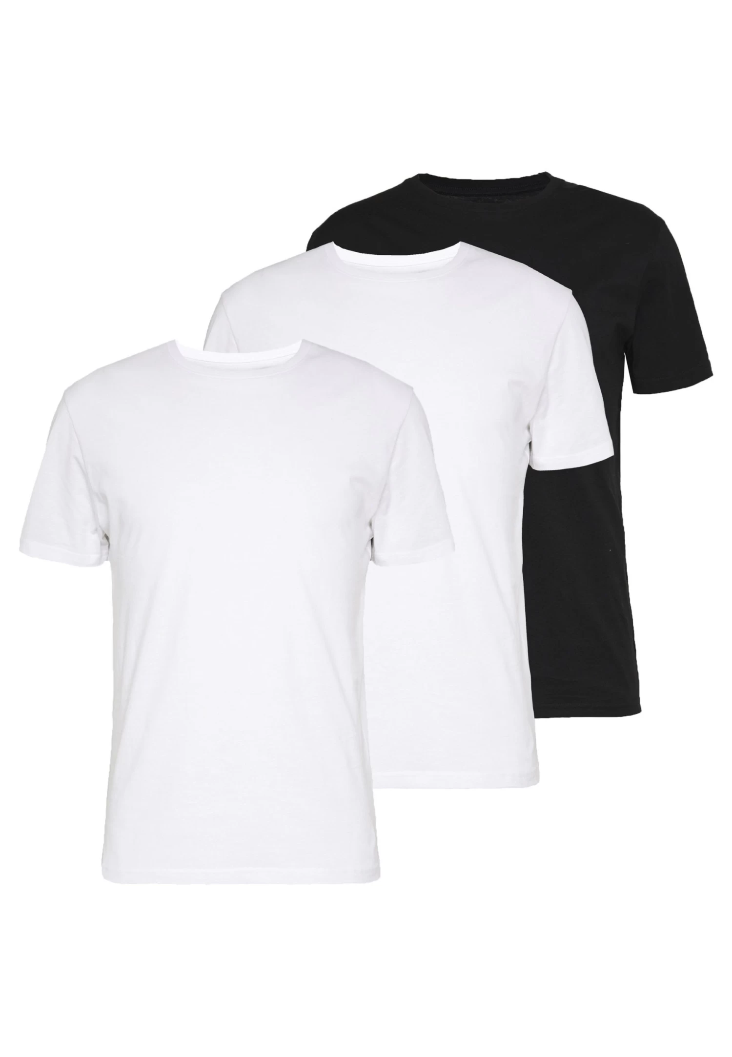 Pier One 3 Pack - Camiseta Básica -Black/ White 3 Pier One 3 Pack - Camiseta Básica -Black/ White