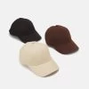 Pier One Unisex 3 Pack - Gorra - Black/Dark Brown/Beige -Tienda De Hombres Con Estilo c2733f675ca44ebd8c1145369473dacc